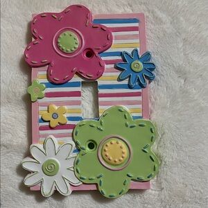 Borders Unlimited Floral Striped Light Switch Cover.